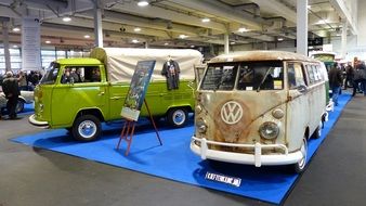 old Volkswagen at a exhibition