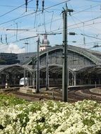 panoramic view of the central train station in cologne