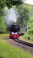 train on RÃ¼gen narrow-gauge railway