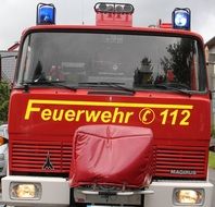 Red Fire Truck with Blue Lights