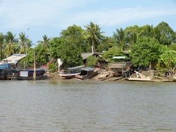 shipyard in Mekong river