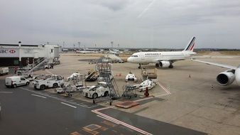 airfrance passenger jet in Airport