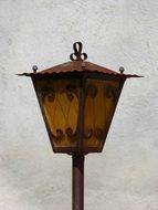 Old retro rusty lantern