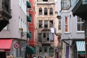 houses on the city street of Istanbul