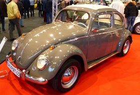 vw beetle in vintage car exhibition