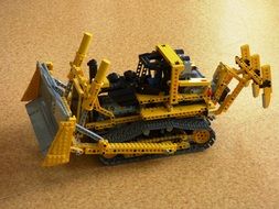 Lego tractor on the floor