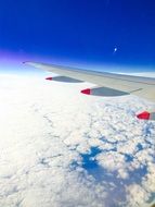 View with the clouds from the plane