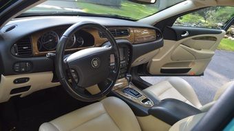 inside of the Jaguar Car