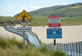 floating walking Sign