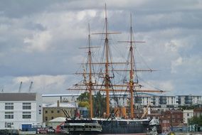 Sailing Ship in the city