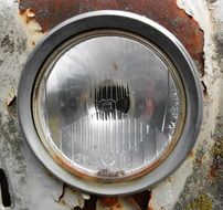renault f4 rusty car headlight