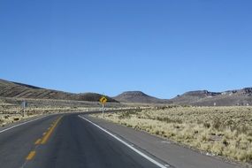 panoramic view of highway in bolivia