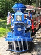 Children's blue locomotive