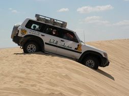 track in the desert of Tunisia