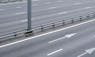 Road marking on an asphalt road