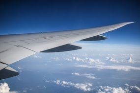 view of the wing of a plane