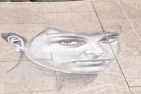Street painting on the pavement