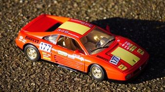 closeup picture of the small car model