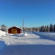 Winter sunshine Road