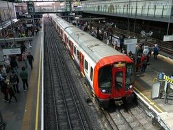 Panoramic view of the train of the London Underground