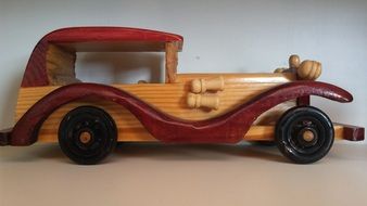 vintage car, wooden Toy