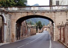 romantic road in Garda, Italy