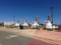 Picture of the US Coast Guard Boats at pier