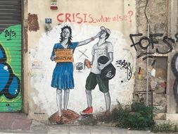 Grafitti Crisis Funny Wall