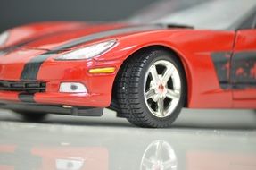 Red corvette car model
