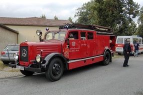Mercedes Benz as a vintage fire truck