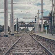 Beautiful landscape with the railway track