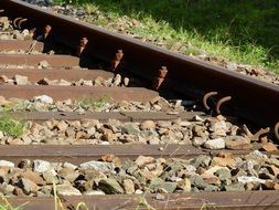 railroad with pebbles