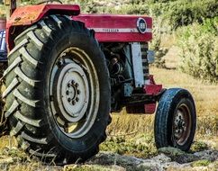 picture of the Tractor on countryside