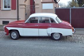 retro car on a street in east germany