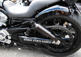 rear wheel of a two-wheeled vehicle