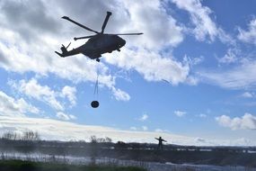 Military Helicopter Silhouette