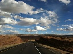 landscape of empty highway road