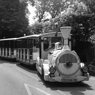 Train Locomotive monochrome photo