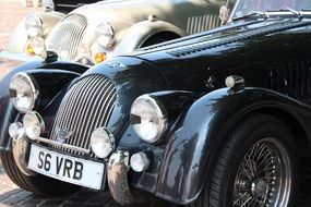 black oldtimer closeup