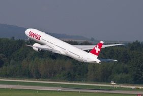 Takeoff aircraft in Switzerland