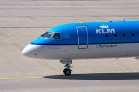 Aircraft klm, airport, zurich