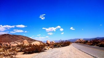 landscape of the road and stones