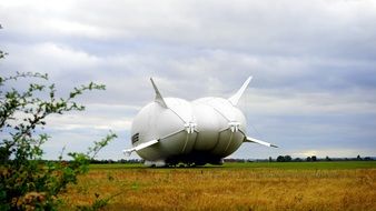 airship on the field like a vehicle