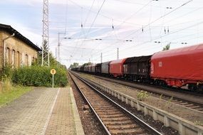 freight train on the station