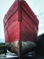 The wooden Hull Of The Red Ship