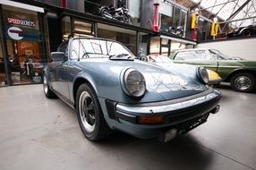 Porsche retro car on exhibition