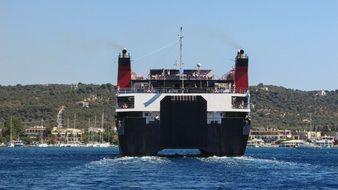 picture of the ferry boat on a sea