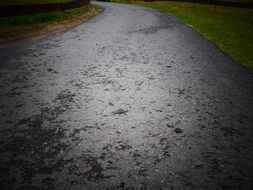 old asphalt road