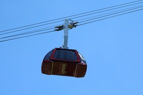 cable car in Mont Pilatus close-up