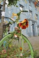 bike as street art in dusseldorf